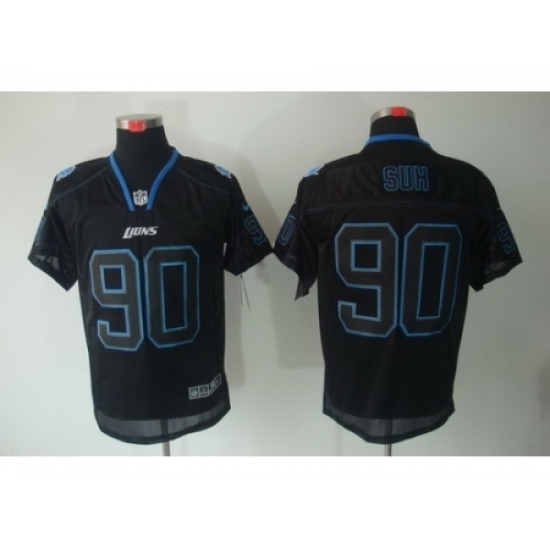 Nike Detroit Lions 90 Ndamukong Suh Black Elite Lights Out NFL Jersey Nike Detroit Lions 90 Ndamukong Suh Black Elite Lights Out NFL Jersey
