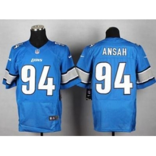 Nike Detroit Lions 94 Ziggy Ansah Blue Elite NFL Jersey Nike Detroit Lions 94 Ziggy Ansah Blue Elite NFL Jersey