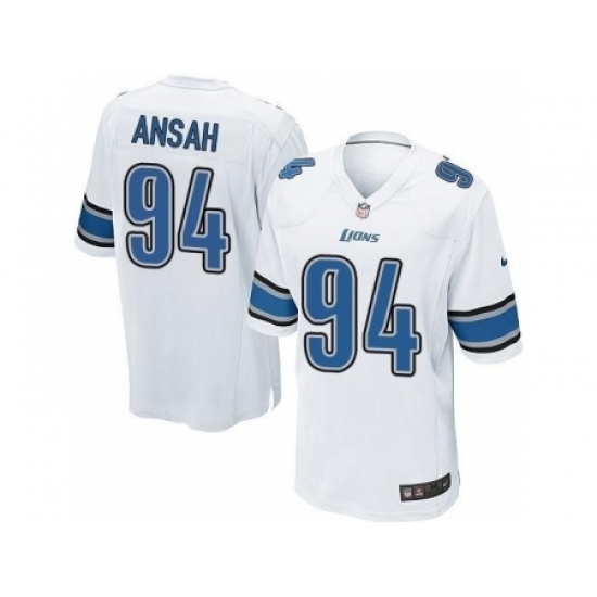 Nike Detroit Lions 94 Ziggy Ansah White Game NFL Jersey Nike Detroit Lions 94 Ziggy Ansah White Game NFL Jersey