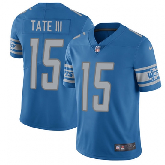 Nike Lions #15 Golden Tate III Blue Team Color Mens Stitched NFL Vapor Untouchable Limited Jersey Nike Lions #15 Golden Tate III Blue Team Color Mens Stitched NFL Vapor Untouchable Limited Jersey