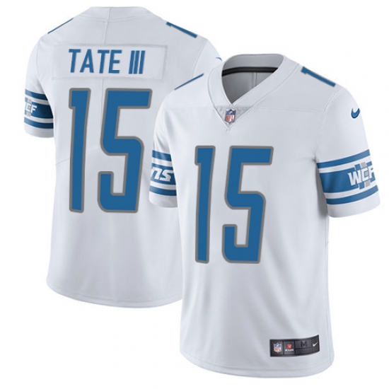 Nike Lions #15 Golden Tate III White Mens Stitched NFL Vapor Untouchable Limited Jersey Nike Lions #15 Golden Tate III White Mens Stitched NFL Vapor Untouchable Limited Jersey