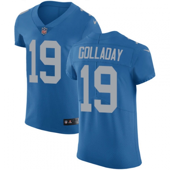 Nike Lions #19 Kenny Golladay Blue Throwback Mens Stitched NFL Vapor Untouchable Elite Jersey Nike Lions #19 Kenny Golladay Blue Throwback Mens Stitched NFL Vapor Untouchable Elite Jersey