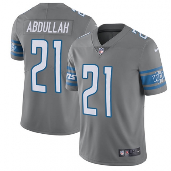 Nike Lions #21 Ameer Abdullah Gray Mens Stitched NFL Limited Rush Jersey Nike Lions #21 Ameer Abdullah Gray Mens Stitched NFL Limited Rush Jersey