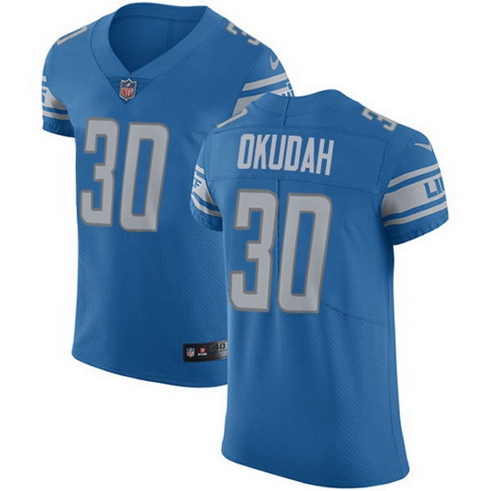 Nike Lions 30 Jeff Okudah Blue Team Color Men Stitched NFL Vapor Untouchable Elite Jersey Nike Lions 30 Jeff Okudah Blue Team Color Men Stitched NFL Vapor Untouchable Elite Jersey