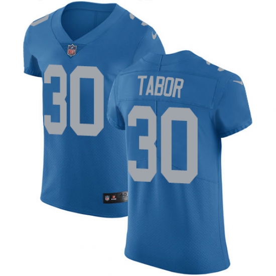 Nike Lions #30 Teez Tabor Blue Throwback Mens Stitched NFL Vapor Untouchable Elite Jersey Nike Lions #30 Teez Tabor Blue Throwback Mens Stitched NFL Vapor Untouchable Elite Jersey