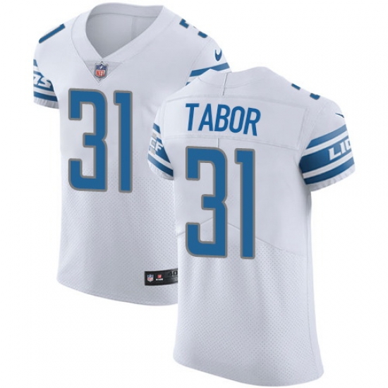 Nike Lions #31 Teez Tabor White Mens Stitched NFL Vapor Untouchable Elite Jersey Nike Lions #31 Teez Tabor White Mens Stitched NFL Vapor Untouchable Elite Jersey