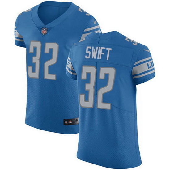 Nike Lions 32 D 27Andre Swift Blue Team Color Men Stitched NFL Vapor Untouchable Elite Jersey Nike Lions 32 D 27Andre Swift Blue Team Color Men Stitched NFL Vapor Untouchable Elite Jersey