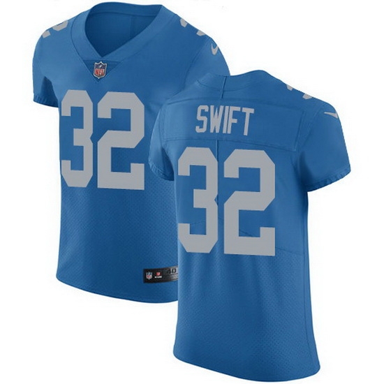 Nike Lions 32 D 27Andre Swift Blue Throwback Men Stitched NFL Vapor Untouchable Elite Jersey Nike Lions 32 D 27Andre Swift Blue Throwback Men Stitched NFL Vapor Untouchable Elite Jersey