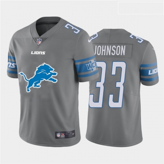Nike Lions 33 Kerryon Johnson Gray Team Big Logo Vapor Untouchable Limited Jersey Nike Lions 33 Kerryon Johnson Gray Team Big Logo Vapor Untouchable Limited Jersey