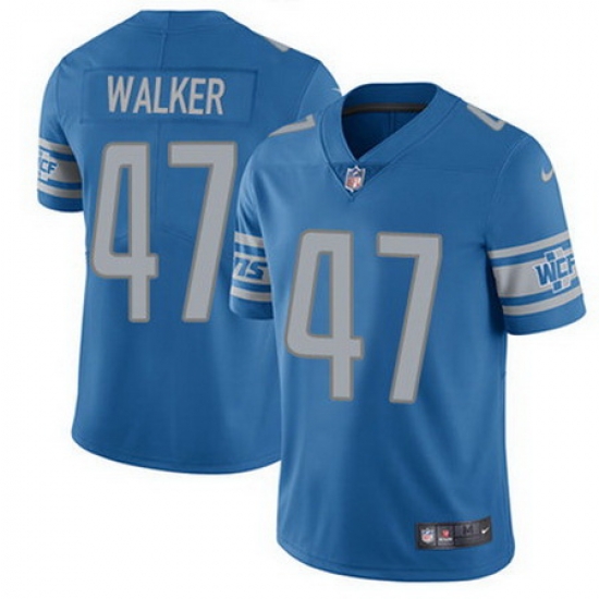 Nike Lions #47 Tracy Walker Blue Team Color Mens Stitched NFL Vapor Untouchable Limited Jersey Nike Lions #47 Tracy Walker Blue Team Color Mens Stitched NFL Vapor Untouchable Limited Jersey