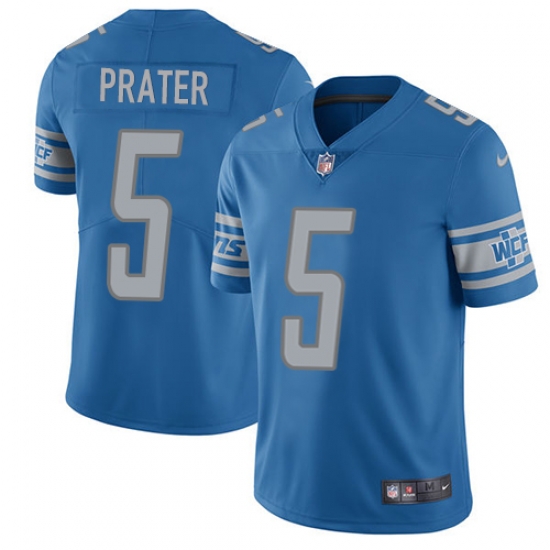 Nike Lions #5 Matt Prater Blue Team Color Mens Stitched NFL Limited Jersey Nike Lions #5 Matt Prater Blue Team Color Mens Stitched NFL Limited Jersey