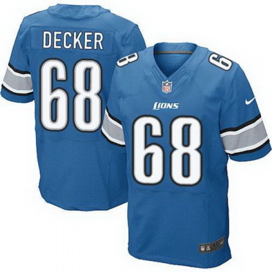 Nike Lions #68 Taylor Decker Blue Team Color Mens Stitched NFL Elite Jersey Nike Lions #68 Taylor Decker Blue Team Color Mens Stitched NFL Elite Jersey