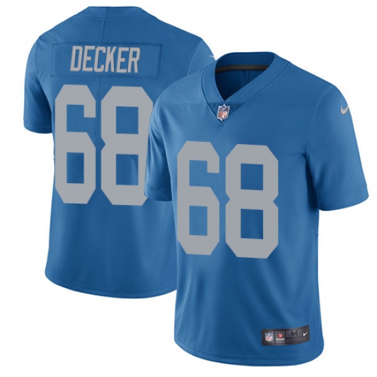 Nike Lions #68 Taylor Decker Blue Throwback Mens Stitched NFL Limited Jersey Nike Lions #68 Taylor Decker Blue Throwback Mens Stitched NFL Limited Jersey