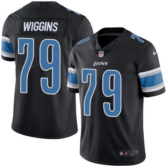 Nike Lions 79 Kenny Wiggins Black Men Stitched NFL Limited Rush Jersey Nike Lions 79 Kenny Wiggins Black Men Stitched NFL Limited Rush Jersey