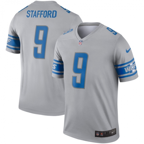 Nike Lions 9 Matthew Stafford Gray Inverted Legend Jersey Nike Lions 9 Matthew Stafford Gray Inverted Legend Jersey