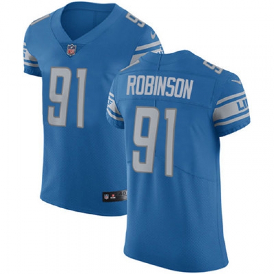 Nike Lions #91 A Shawn Robinson Blue Team Color Mens Stitched NFL Vapor Untouchable Elite Jersey Nike Lions #91 A Shawn Robinson Blue Team Color Mens Stitched NFL Vapor Untouchable Elite Jersey