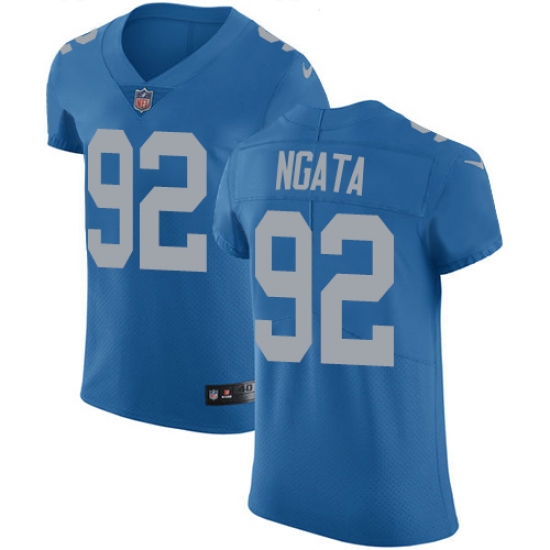 Nike Lions #92 Haloti Ngata Blue Throwback Mens Stitched NFL Vapor Untouchable Elite Jersey Nike Lions #92 Haloti Ngata Blue Throwback Mens Stitched NFL Vapor Untouchable Elite Jersey