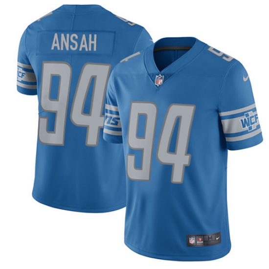 Nike Lions #94 Ziggy Ansah Blue Team Color Mens Stitched NFL Limited Jersey Nike Lions #94 Ziggy Ansah Blue Team Color Mens Stitched NFL Limited Jersey