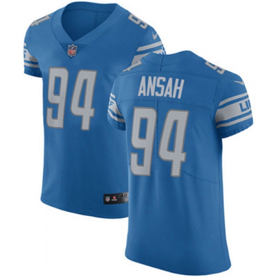 Nike Lions #94 Ziggy Ansah Blue Team Color Mens Stitched NFL Vapor Untouchable Elite Jersey Nike Lions #94 Ziggy Ansah Blue Team Color Mens Stitched NFL Vapor Untouchable Elite Jersey