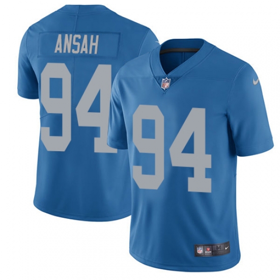 Nike Lions #94 Ziggy Ansah Blue Throwback Mens Stitched NFL Limited Jersey Nike Lions #94 Ziggy Ansah Blue Throwback Mens Stitched NFL Limited Jersey