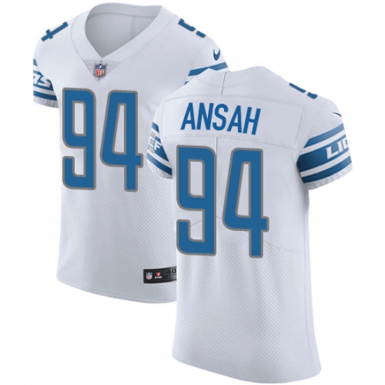 Nike Lions #94 Ziggy Ansah White Mens Stitched NFL Vapor Untouchable Elite Jersey Nike Lions #94 Ziggy Ansah White Mens Stitched NFL Vapor Untouchable Elite Jersey