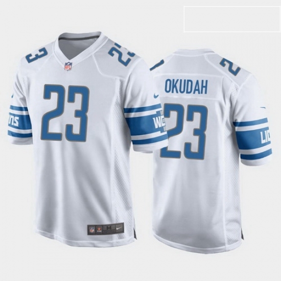 men jeff okudah detroit lions white game jersey men jeff okudah detroit lions white game jersey