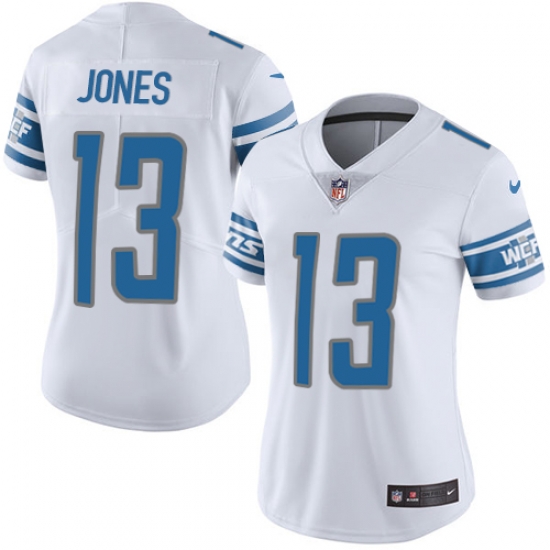 Nike Lions #13 T J Jones White Womens Stitched NFL Vapor Untouchable Limited Jersey Nike Lions #13 T J Jones White Womens Stitched NFL Vapor Untouchable Limited Jersey