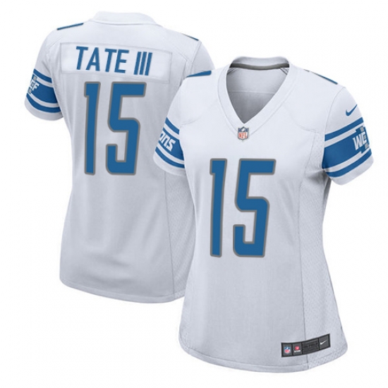 Nike Lions #15 Golden Tate III White Womens Stitched NFL Elite Jersey Nike Lions #15 Golden Tate III White Womens Stitched NFL Elite Jersey