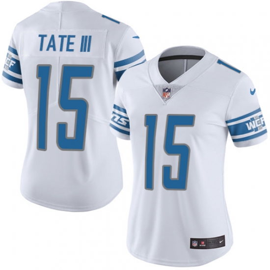 Nike Lions #15 Golden Tate III White Womens Stitched NFL Limited Jersey Nike Lions #15 Golden Tate III White Womens Stitched NFL Limited Jersey
