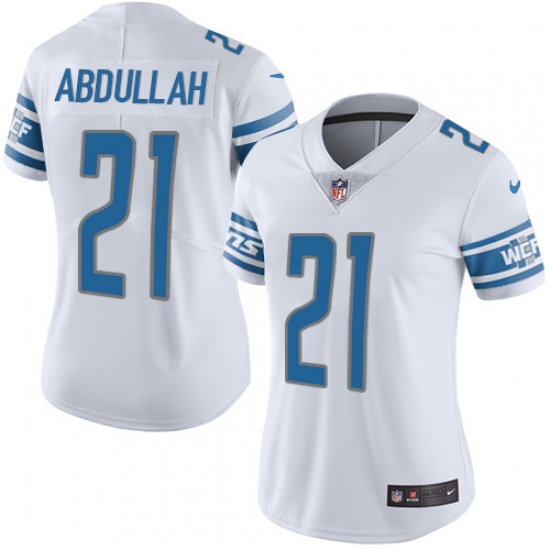 Nike Lions #21 Ameer Abdullah White Womens Stitched NFL Limited Jersey Nike Lions #21 Ameer Abdullah White Womens Stitched NFL Limited Jersey