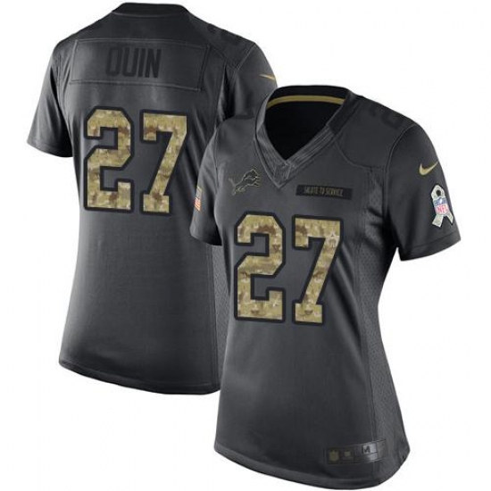 Nike Lions #27 Glover Quin Black Womens Stitched NFL Limited 2016 Salute to Service Jersey Nike Lions #27 Glover Quin Black Womens Stitched NFL Limited 2016 Salute to Service Jersey
