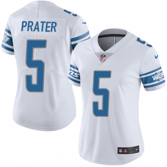 Nike Lions #5 Matt Prater White Womens Stitched NFL Limited Jersey Nike Lions #5 Matt Prater White Womens Stitched NFL Limited Jersey