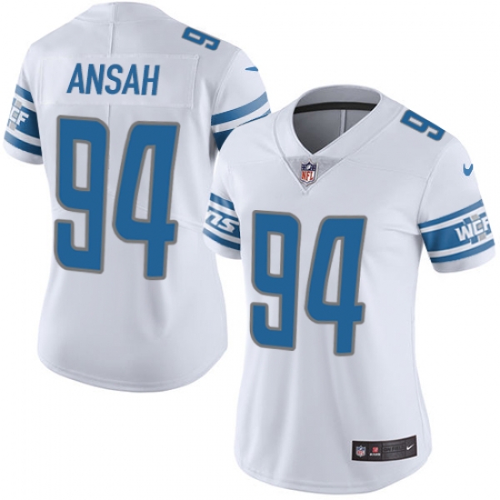 Nike Lions #94 Ziggy Ansah White Womens Stitched NFL Limited Jersey Nike Lions #94 Ziggy Ansah White Womens Stitched NFL Limited Jersey