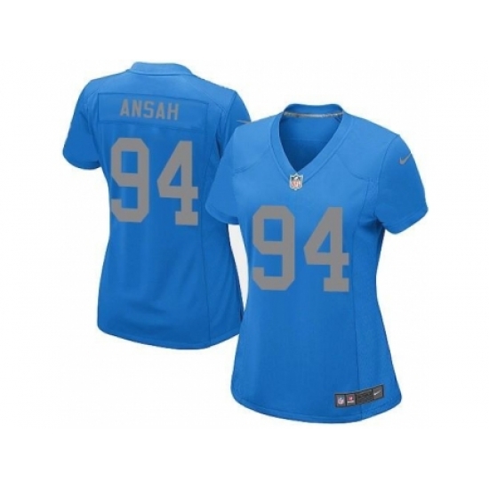 Nike NFL Detroit Lions #94 Ziggy Ansah Elite Women's Blue Alternate Jersey Nike NFL Detroit Lions #94 Ziggy Ansah Elite Women's Blue Alternate Jersey