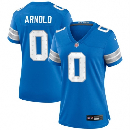 Women Detroit Lions 0 Terrion Arnold Blue 2024 Stitched Jersey Women Detroit Lions 0 Terrion Arnold Blue 2024 Stitched Jersey