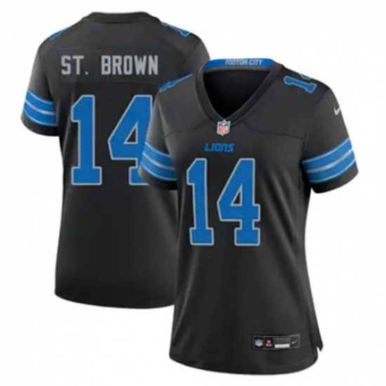 Women Detroit Lions 14 Amon Ra St Brown Back2024 F U S E Vapor Limited Stitched Jersey Women Detroit Lions 14 Amon Ra St Brown Back2024 F U S E Vapor Limited Stitched Jersey