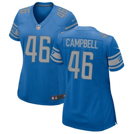 Women Detroit Lions 46 Jack Campbell Blue 2023 Draft Stitched Game Jersey 28Run Smaller 29 Women Detroit Lions 46 Jack Campbell Blue 2023 Draft Stitched Game Jersey 28Run Smaller 29