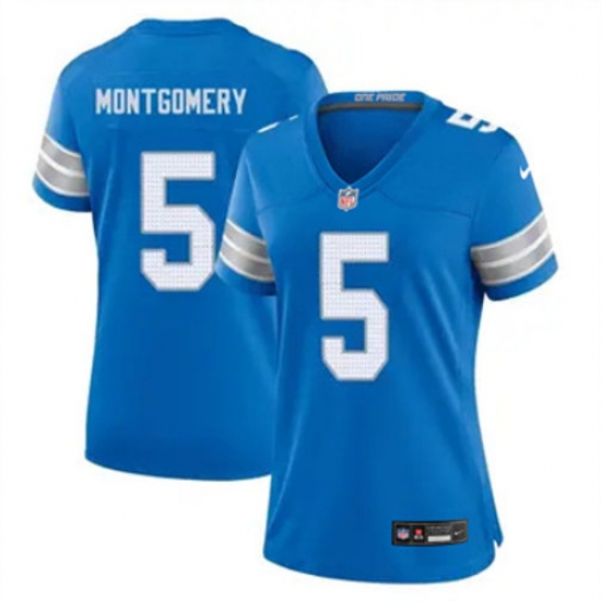 Women Detroit Lions 5 David Montgomery Blue 2024 F U S E Vapor Limited Stitched Jersey Women Detroit Lions 5 David Montgomery Blue 2024 F U S E Vapor Limited Stitched Jersey