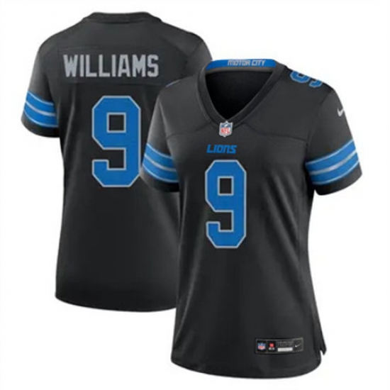 Women Detroit Lions 9 Jameson Williams black 2024 F U S E Vapor Limited Stitched Jersey Women Detroit Lions 9 Jameson Williams black 2024 F U S E Vapor Limited Stitched Jersey
