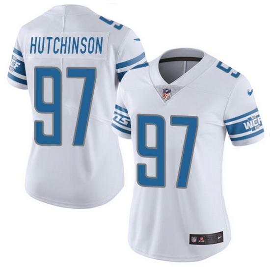 Women Detroit Lions 97 Aidan Hutchinson White Vapor Limited Stitched Football Jersey Women Detroit Lions 97 Aidan Hutchinson White Vapor Limited Stitched Football Jersey