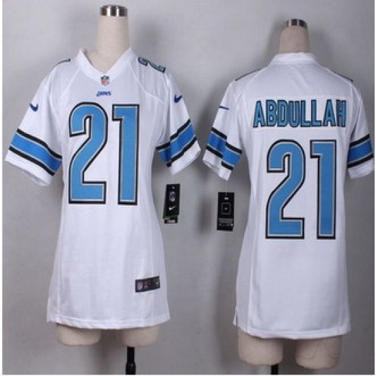 Women New Lions #21 Ameer Abdullah White Stitched NFL Elite Jersey Women New Lions #21 Ameer Abdullah White Stitched NFL Elite Jersey