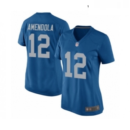 Womens Detroit Lions 12 Danny Amendola Game Blue Alternate Football Jersey Womens Detroit Lions 12 Danny Amendola Game Blue Alternate Football Jersey