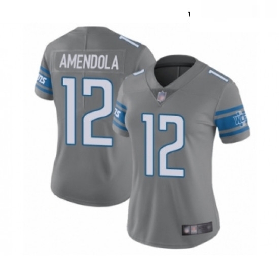 Womens Detroit Lions 12 Danny Amendola Limited Steel Rush Vapor Untouchable Football Jersey Womens Detroit Lions 12 Danny Amendola Limited Steel Rush Vapor Untouchable Football Jersey
