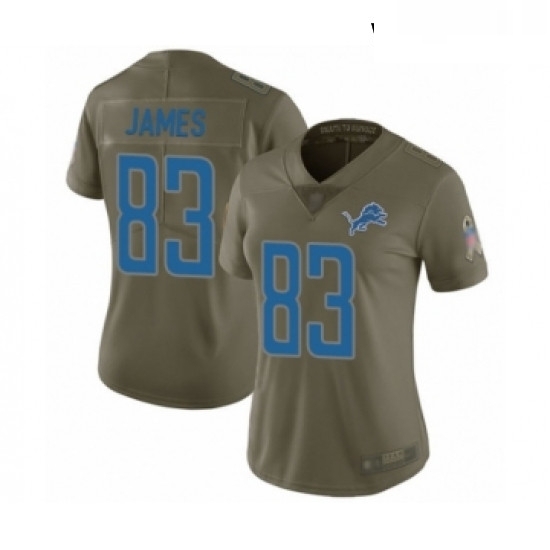 Womens Detroit Lions 83 Jesse James Limited Olive 2017 Salute to Service Football Jersey Womens Detroit Lions 83 Jesse James Limited Olive 2017 Salute to Service Football Jersey