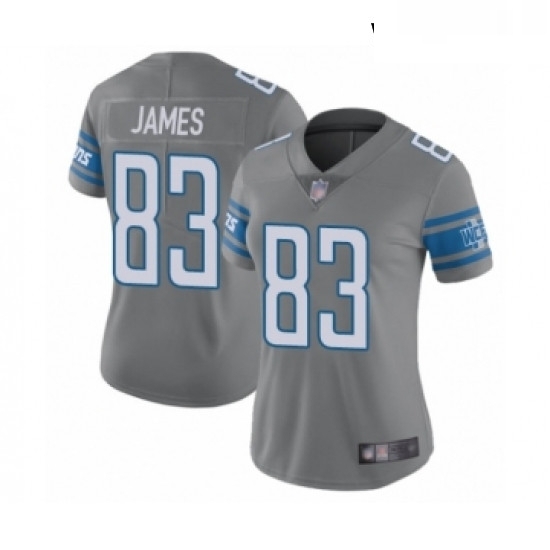 Womens Detroit Lions 83 Jesse James Limited Steel Rush Vapor Untouchable Football Jersey Womens Detroit Lions 83 Jesse James Limited Steel Rush Vapor Untouchable Football Jersey