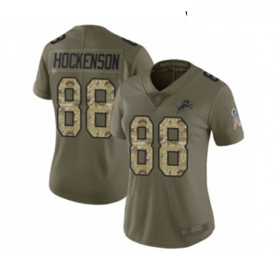 Womens Detroit Lions 88 TJ Hockenson Limited Olive Camo Salute to Service Football Jersey Womens Detroit Lions 88 TJ Hockenson Limited Olive Camo Salute to Service Football Jersey