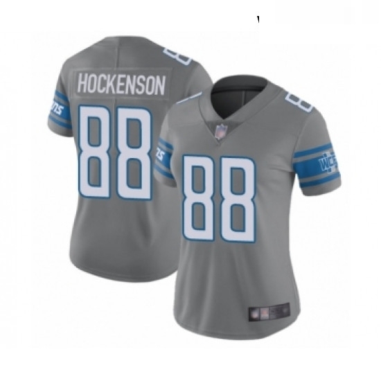 Womens Detroit Lions 88 TJ Hockenson Limited Steel Rush Vapor Untouchable Football Jersey Womens Detroit Lions 88 TJ Hockenson Limited Steel Rush Vapor Untouchable Football Jersey