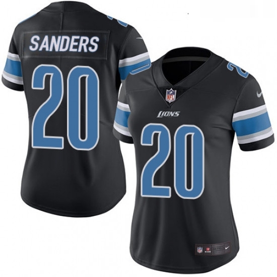 Womens Nike Detroit Lions 20 Barry Sanders Limited Black Rush Vapor Untouchable NFL Jersey Womens Nike Detroit Lions 20 Barry Sanders Limited Black Rush Vapor Untouchable NFL Jersey