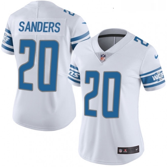 Womens Nike Detroit Lions 20 Barry Sanders Limited White Vapor Untouchable NFL Jersey Womens Nike Detroit Lions 20 Barry Sanders Limited White Vapor Untouchable NFL Jersey