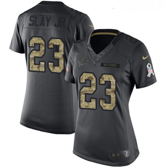 Womens Nike Detroit Lions 23 Darius Slay Jr Limited Black 2016 Salute to Service NFL Jersey Womens Nike Detroit Lions 23 Darius Slay Jr Limited Black 2016 Salute to Service NFL Jersey